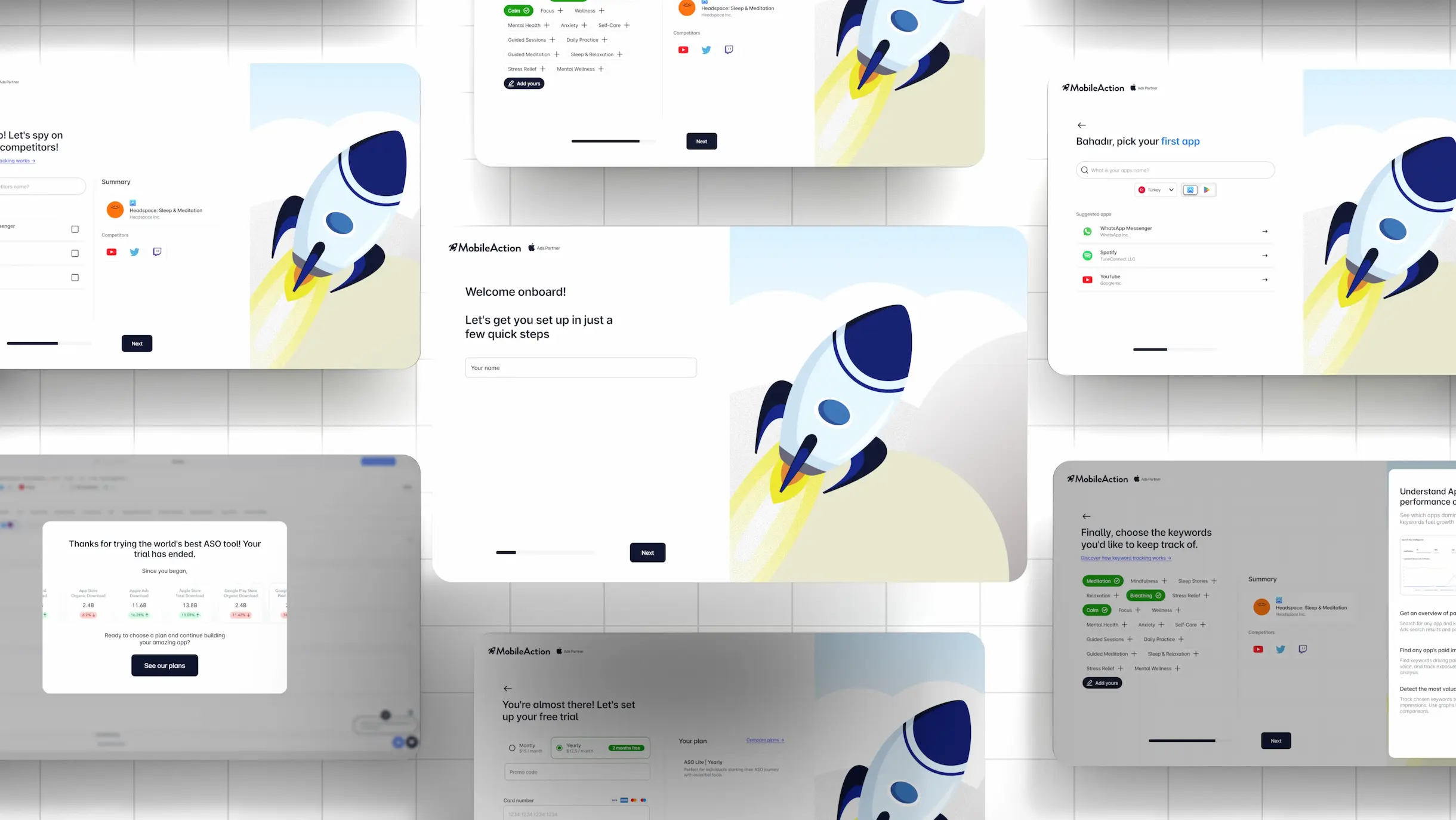An Onboarding Journey Screens