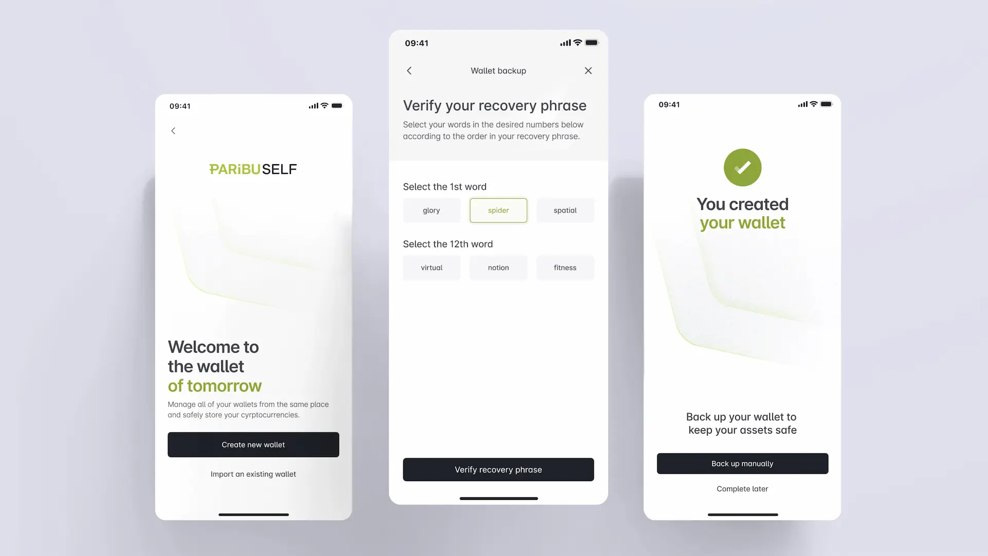 Paribu Self Wallet UI
